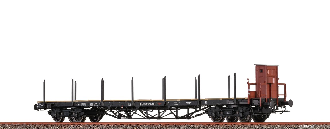 HOゲージ 鉄道模型 貨車 ブラワ Brawa DB SSlm16 Era III DC Flachwagen