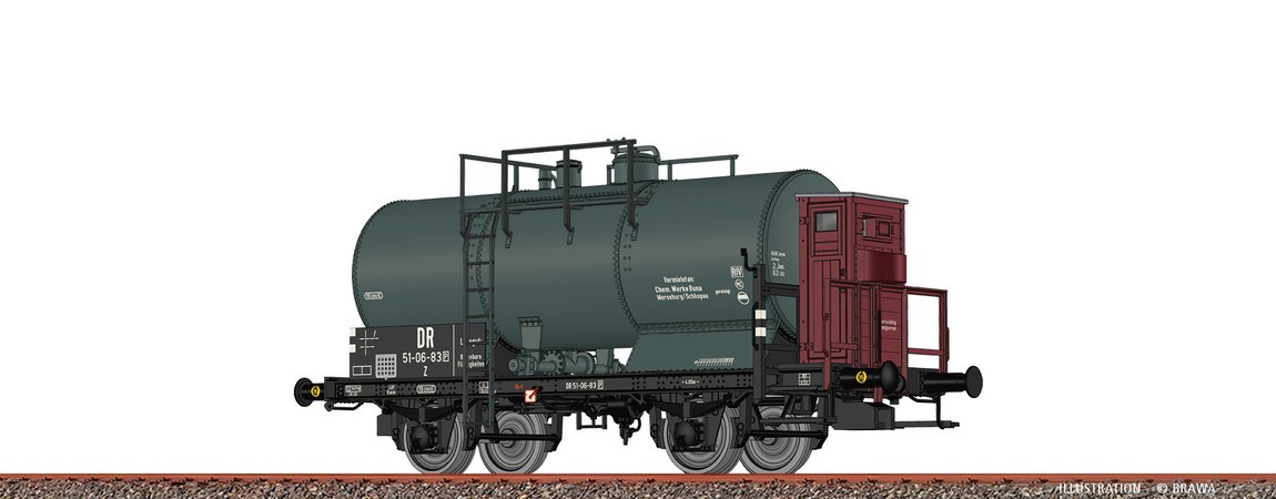 HOゲージ 鉄道模型 貨車 Brawa ブラワ DR タンク車 Era III DC Tank Wagon