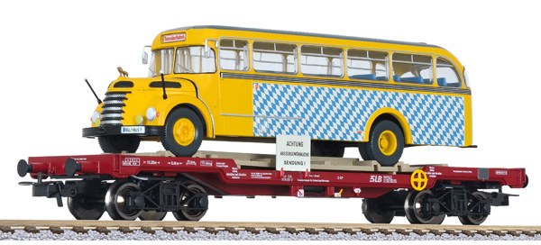 HOゲージ 鉄道模型 貨車 Liliput リリパット SLB 運搬車 Era V DC 積載 Graef Stift バス SLB Transport Wagon