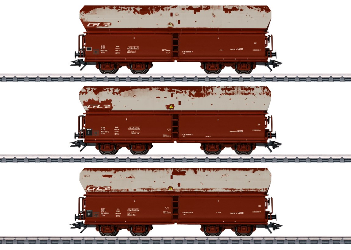 HOゲージ 鉄道模型 貨車 Maerklin Maerklin メルクリン CFL ホッパ車セット3両 ウェザリング Era V AC weathered