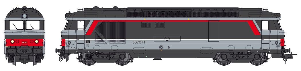 HOゲージ 鉄道模型 ディーゼル機関車 REE Modeles REEモデルズ SNCF BB67000 67371 Era V DC DCCサウンド