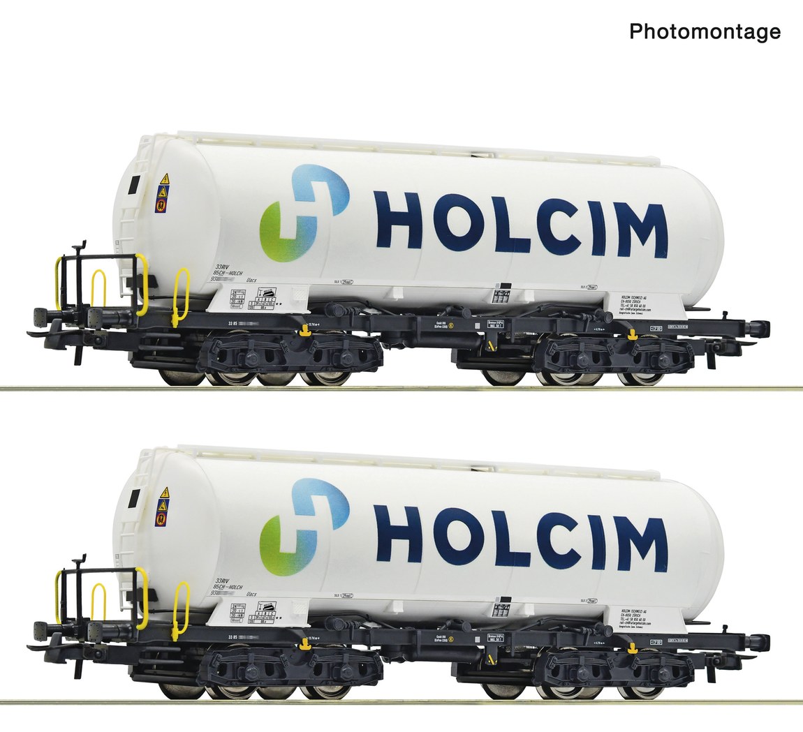 HOゲージ 鉄道模型 貨車 Roco ロコ Holcim サイロ車 2両セット Era VI DC Holcim CH Silowagenset 2tlg