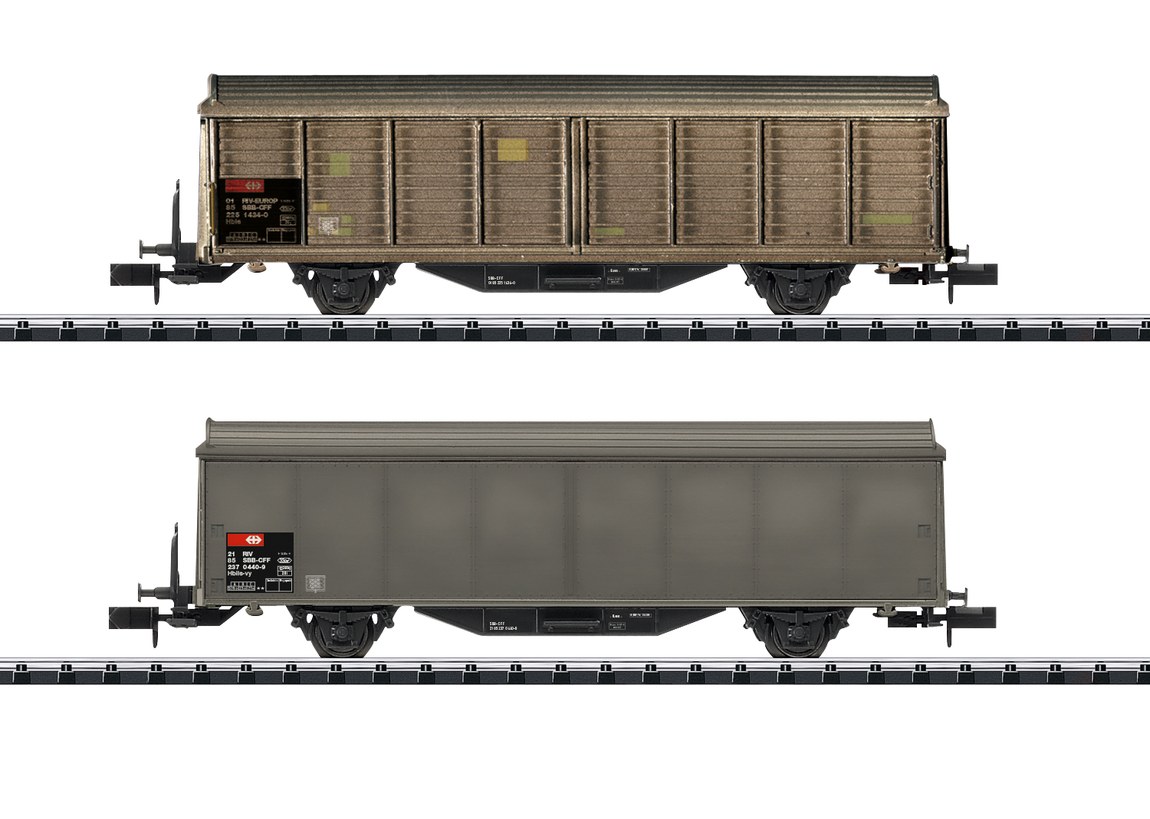 Nゲージ 鉄道模型 貨車 Trix トリックス SBB スライド扉貨車セット 2tlg. Era V DC