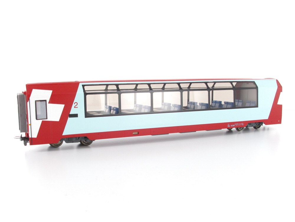 H0m 鉄道模型 客車 Bemo ベモ RhB Bp 2536 Era VI DC Panoramawagen 2nd class