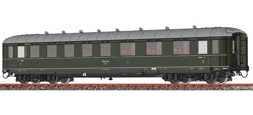 HOゲージ 鉄道模型客車 Brawa DRG ABC4i Era II DC