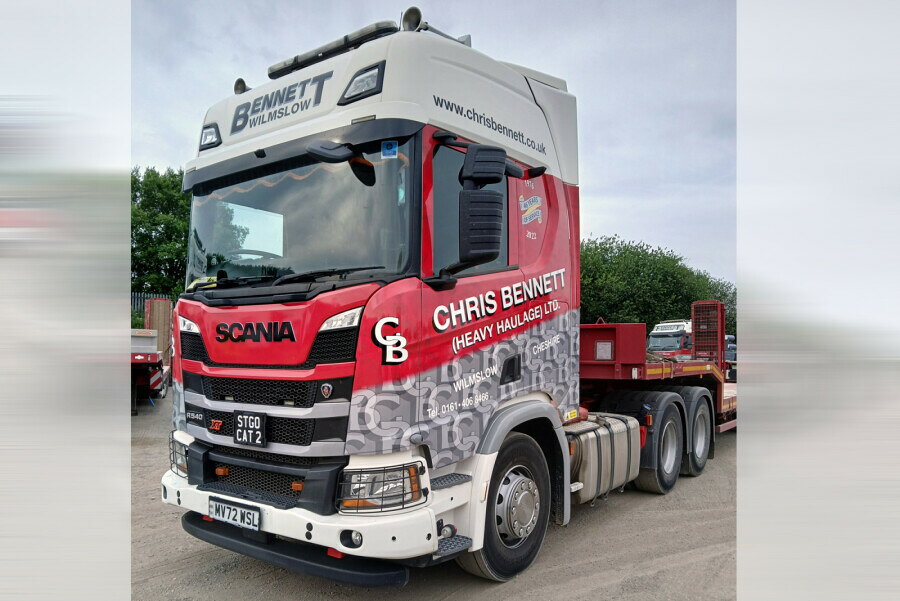 2026年発売予定 Scaniaスカニア R HIGHLINE CR20H 6X2 TAG AXLE SEMI LOW LOADER WITH RAMPS Chris Bennett / WSI 1/50 建設機械 模型