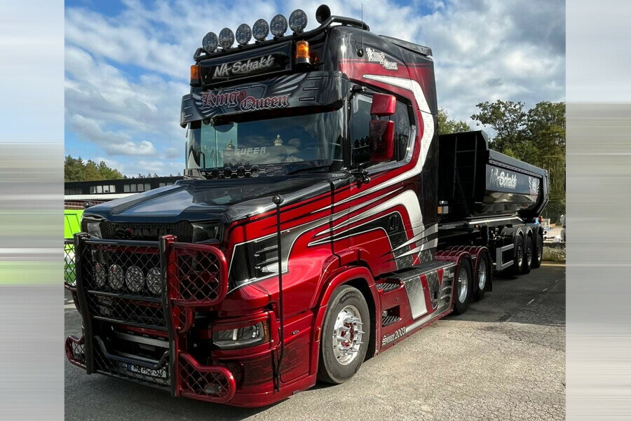 2026年発売予定 VLASTUIN TORPEDO 6X2 TAG AXLE HALF PIPE ティッパートレーラー 3 AXLE NA Schakt / WSI 1/50 建設機械 模型