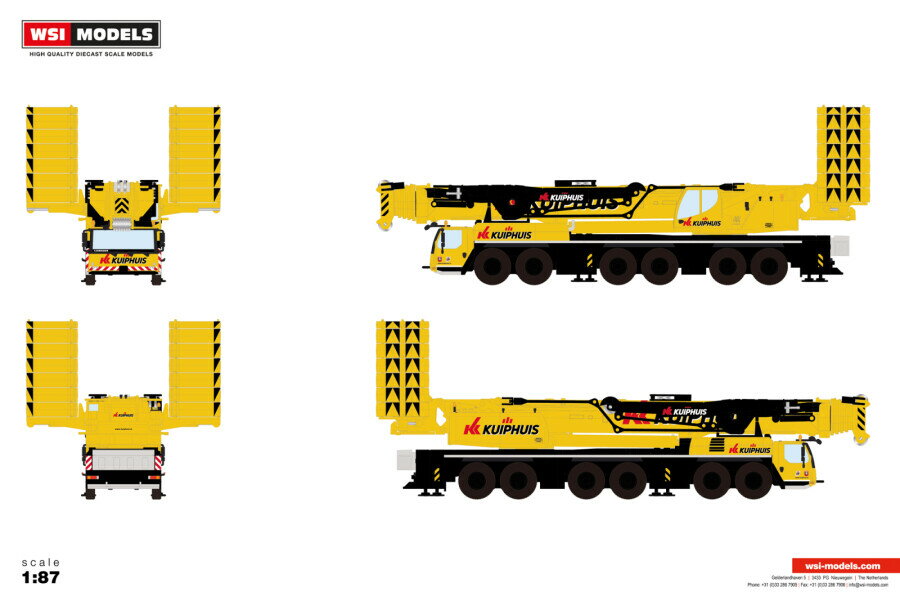 Rakuten - 【予約】2026年発売予定 Liebherrリープヘル LTM 1400-6.1 Craneクレーン Kuiphuis Kraanverhuur BV / WSI 1/87 建設機械 模型