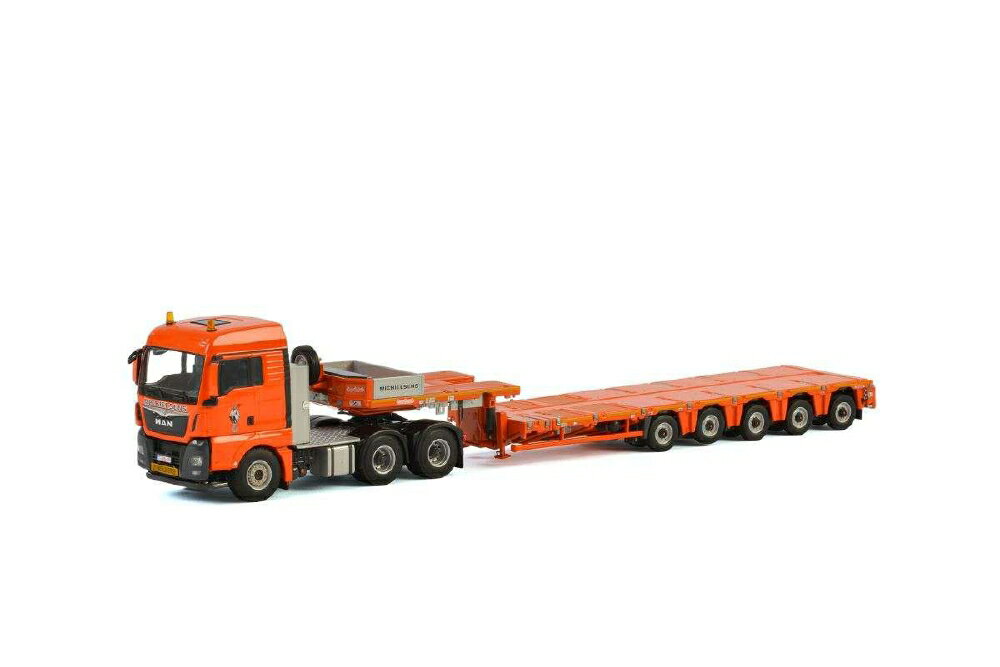 Michielsens MAN TGX XLX 6x4 lowloader MCO PX 5 axle /WSI 1/50 ミニチュア 建設機械模型 工事車両