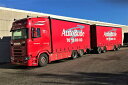【予約】12月以降発売予定AUTOBUDE; SCANIA S HIGHLINE CS20H 6X2 TAG AXLE RIGED TRUCK DRAWBAR CURTAINSIDE COMBI 7軸 トラック /WSI 1/50 建設機械模型|詳細画像