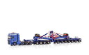 【予約】2024年発売予定RAHBEK; DAF XF 105 SUPER SPACE CAB 8X4 MEGA WIND MILL TRAILER WITH 4 AXLE DOLLY - 7 AXLE トラック / WSI 1/50建設機械模型　ミニチュア