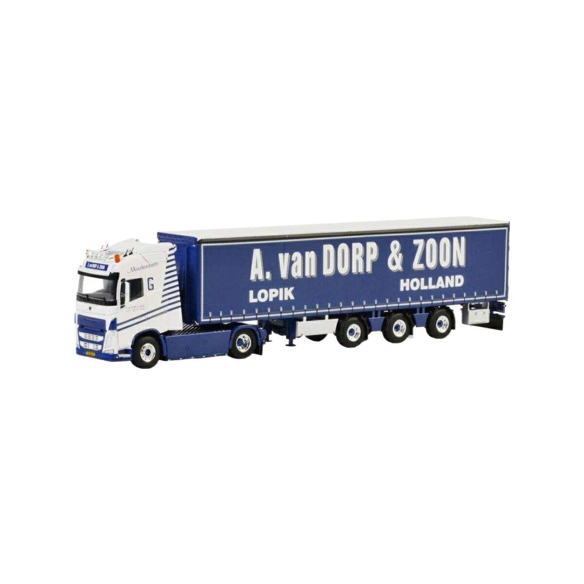 A van Dorp & Zoon Volvo FH04 Globetrotter curtainside semitrailer トレーラー / WSI 1/50 建設機械模型 工事車両