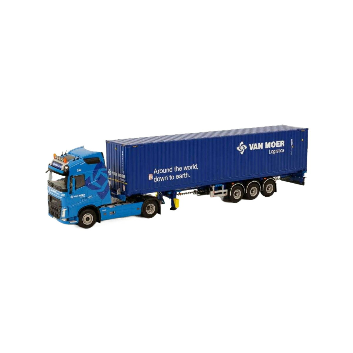 Van Moer Volvo FH04 Globetrotter 4x2 container semitrailer トレーラー / WSI 1/50 建設機械...