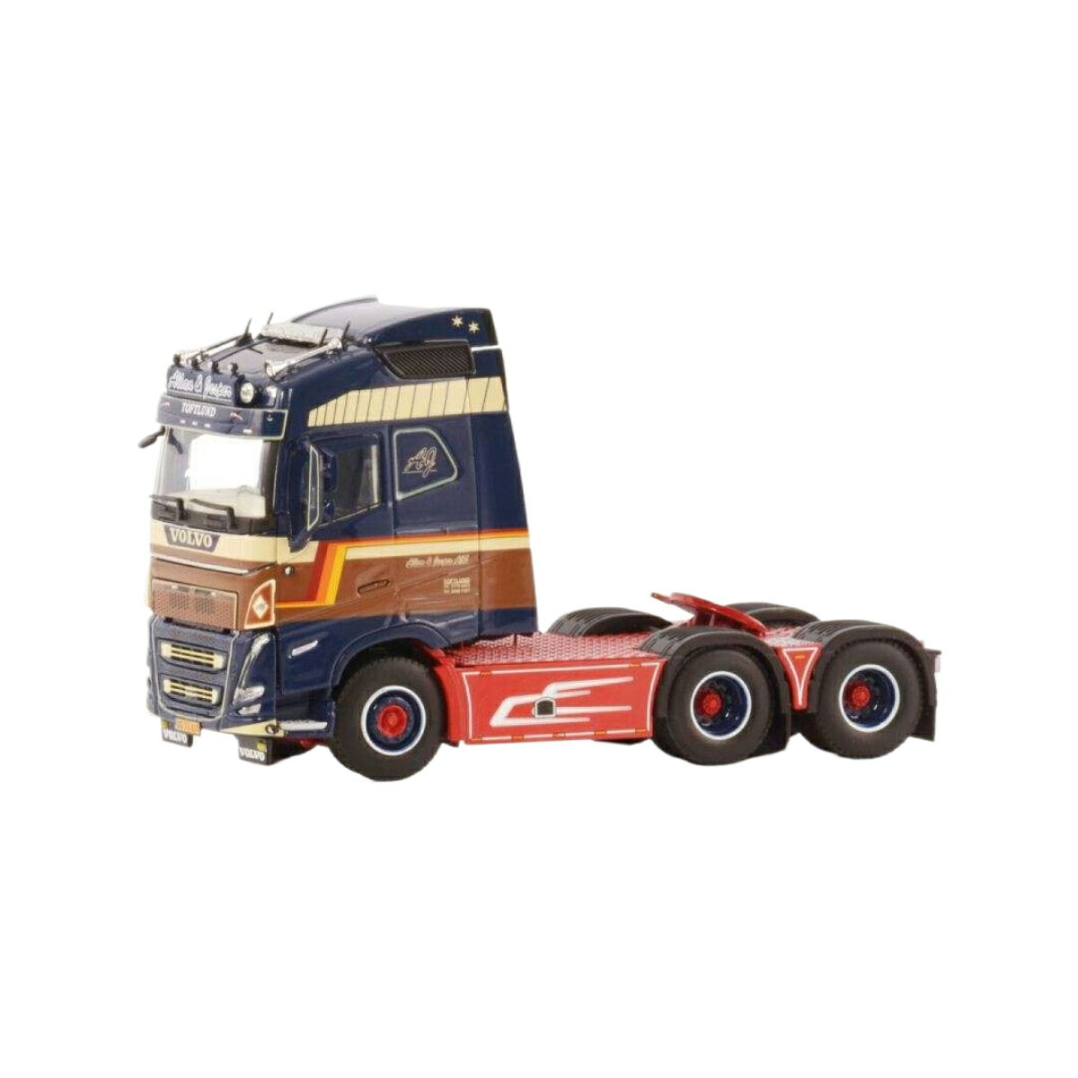 Allan & Jesper Volvo FH5 Globetrotter 6x2 トラック / WSI 1/50 建設機械模型 工事車両