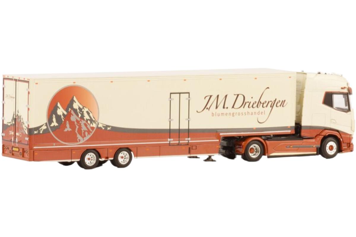 J.M. Driebergen DAF XG+ 4x2 ボックスセミトレーラー / WSI 1/50 建設機械模型 工事車両
