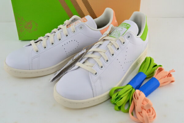 【中古】adidas アディダス Stan Smith スタンスミス カーミット ＆ ミス・ピギー GZ5996 スニーカー 26.5cm 白 ホワイト 箱・替え紐あり 02r7006 中古品【牛久店】