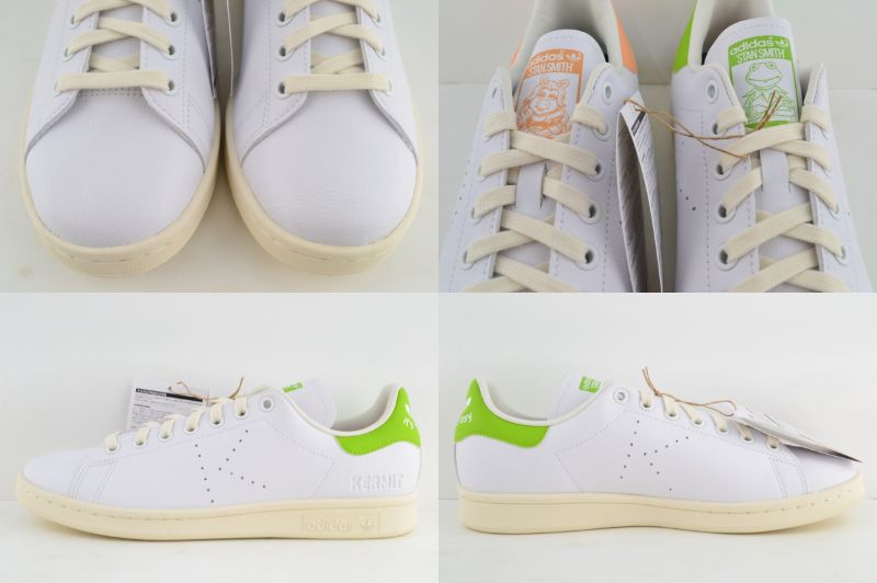 【中古】adidas アディダス Stan Smith スタンスミス カーミット ＆ ミス・ピギー GZ5996 スニーカー 26.5cm 白 ホワイト 箱・替え紐あり 02r7006 中古品【牛久店】