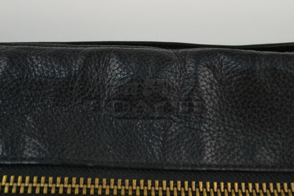 【中古】 COACH コーチ リファインド ペブルド レザー バワリー クロスボディーバッグ ショルダーバッグ A1520-71720 黒×灰 ブラック×グレー 02r4323 中古品