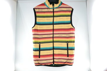 【中古】SIERRA DESIGNS シエラデザインズ 10946036 リバーシブルナイロンベスト 中綿ベスト グリーン(緑)/マルチカラーボーダー サイズL 02r4496 中古品