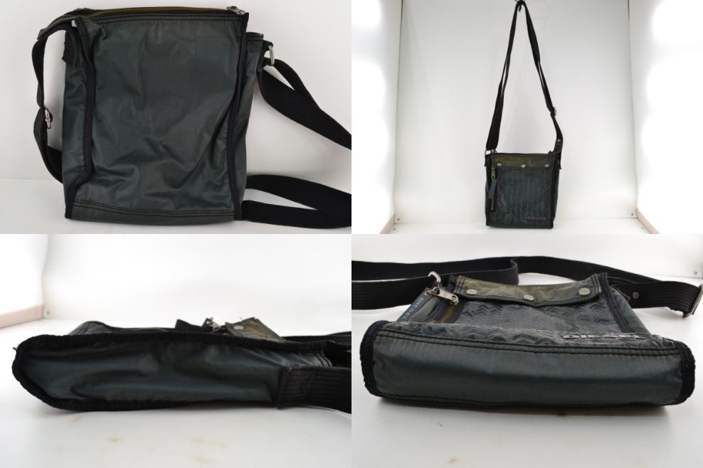 【中古】DIESEL ディーゼル ショルダーバッグ ブラック グリーン グレー 02r4800 中古品