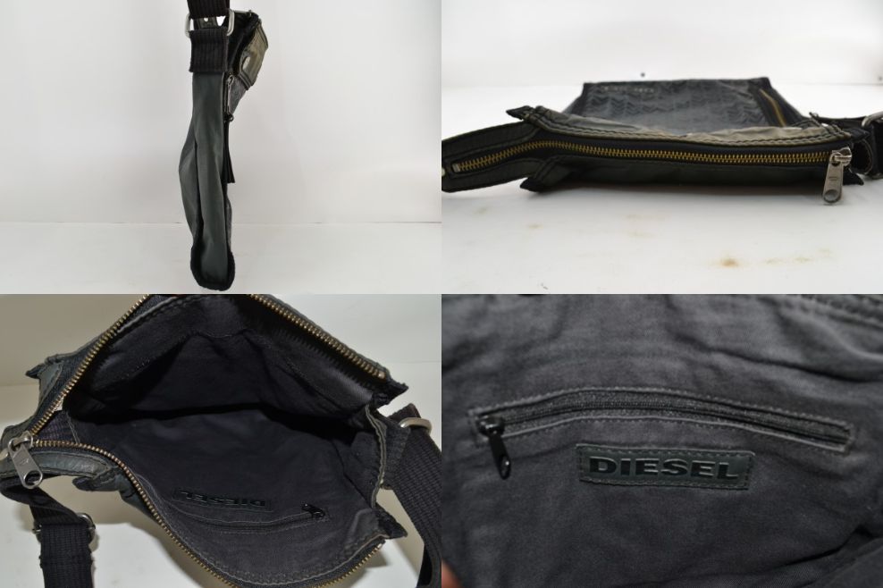 【中古】DIESEL ディーゼル ショルダーバッグ ブラック グリーン グレー 02r4800 中古品