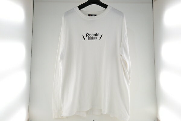 【中古】RCONTE（アールカンテ）Rconte プリント Tシャツ ロンT 長袖 サイズL 白 ホワイト 02r8788 中古品【牛久店】のサムネイル