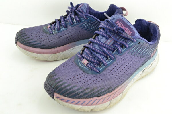 【中古】HOKA ONEONE ホカオネオネ CLIFTON 5 (クリフトン 5) 1093756 MBRB スニーカー 25cm 紫 パープル 02r8950 中古品【牛久店】