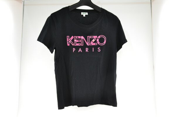 【中古】KENZO ケンゾー　Slim Fit Stitch LOGO 半袖Tシャツ レディース 黒 ブラック サイズL 02r10336 中古品 【牛久店】