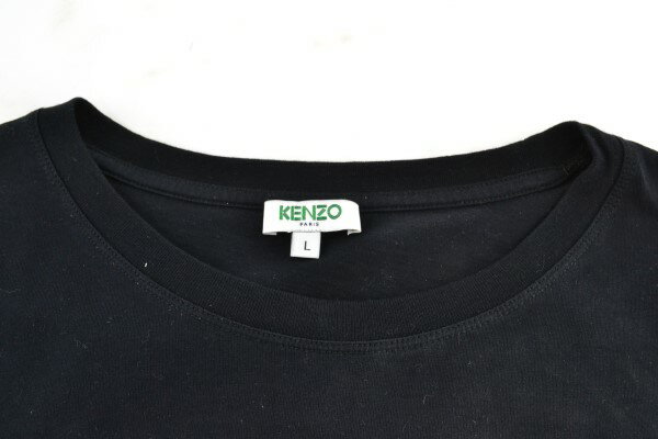 【中古】KENZO ケンゾー　Slim Fit Stitch LOGO 半袖Tシャツ レディース 黒 ブラック サイズL 02r10336 中古品 【牛久店】