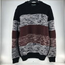 【中古】DOLCE&GABBANA ドルチェ&ガッバーナ ニット セーター GI083K F45D5 サイズ50 ブラック×ボルドー×グレー タグあり 02r14881 【牛久店】