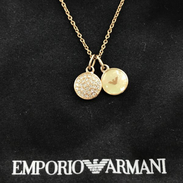 【中古】EMPORIO ARMANI エンポリオアルマーニ イーグルロゴモチーフネックレス PKGAR1002 レディースアクセサリー ゴールドカラー 箱・保存袋あり 02r15983 中古品 【牛久店】