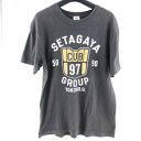 【中古】SETAGAYA A.F. BASE 世田谷ベース U.S.AIR.FORCE 半袖プリントTシャツ CUB 97 TOKORO.G. 所ジョージ サイズM チャコールグレー 02r16746 中古品 【牛久店】