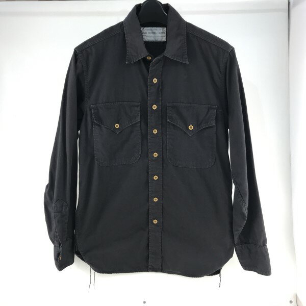 【中古】The REAL McCOY'S（ザ・リアルマッコイズ） NAVAL CLOTHING FACTORY 長袖シャツ 無地 メンズ 黒 ブラック 02r16816 中古品 【牛久店】