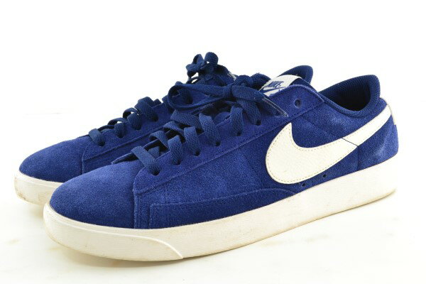 【中古】NIKE ナイキ W BLAZER LOW SD ウィメンズ ブレザー ロウ AV9373-407 スニーカー サイズ27.5cm 青 ブルー 02r6219 中古品 【牛久店】