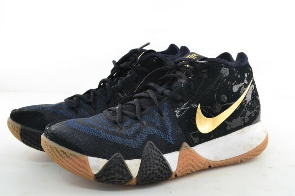 【中古】NIKE ナイキ KYRIE 4 カイリー 4 スニーカー バッシュ バスケットボール シューズ 943806-403 サイズ27.5cm 黒×金 ブラック×ゴールド 02r6887 中古品 【牛久店】