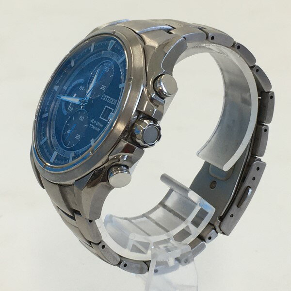 【中古】CITIZEN シチズン Eco-Drive エコドライブ B612-S094755 腕時計 ソーラー シルバー×ブラック 箱・取説・予備コマあり 02r15034 中古品【牛久店】