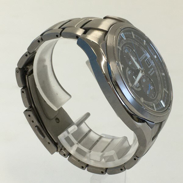 【中古】CITIZEN シチズン Eco-Drive エコドライブ B612-S094755 腕時計 ソーラー シルバー×ブラック 箱・取説・予備コマあり 02r15034 中古品【牛久店】