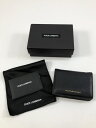 【中古】DOLCE&GABBANA ドルチェアンドガッバーナ BI1211　二つ折り財布　コンパクトウォレット　レザー ブラック　04r6136【八王子店】