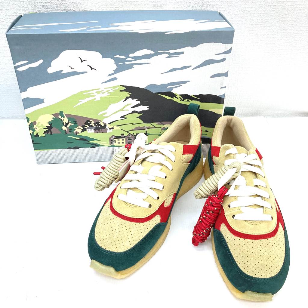 【中古】Clarks × Kith Lockhill Suede Teal Maple Combination Low Top Sneakers スウェード スニーカー 26.5cm メンズ 03r8812【入間店】