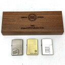 【中古】ZIPPO ジッポー ジッポライター LUCKY STRIKE ラッキーストライク 2005年 3点セット 木箱ケース 未使用品 03r9048【入間店】