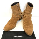 【中古】SAINT LAURENT PARIS サンローラン パリ リングベルト付きサイドジップスウェードレザーブーツ 443190 ワイアットハーネス スウェード イタリア製 43サイズ 03r9893【入間店】