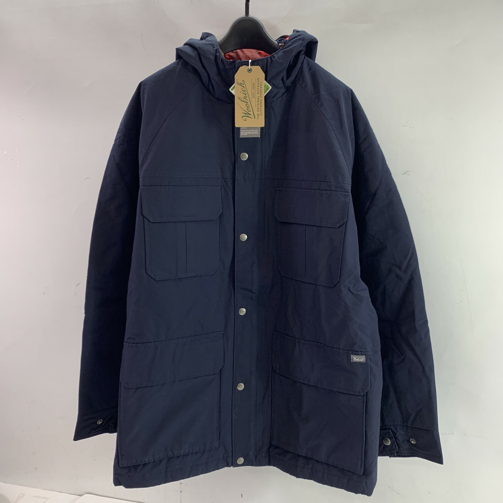 Woolrich　ウールリッチ　ダウンジャケット　コットンxナイロン　ネイビー　無地　1750-4375　ARCTIC PARKA　Lサイズ　04r8603