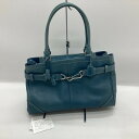 【中古】COACH コ―チ ハンプトンズハンドバッグ タッセル ブルー 10969-F08A71 06r0034【三郷店】
