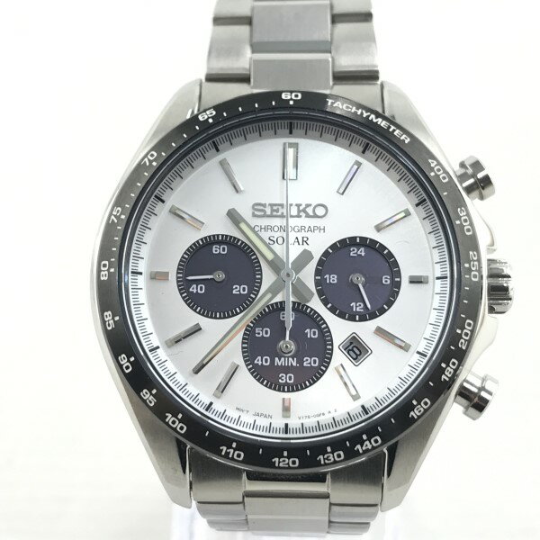 【中古】 セイコー SEIKO クロノグラフ アナログ シル