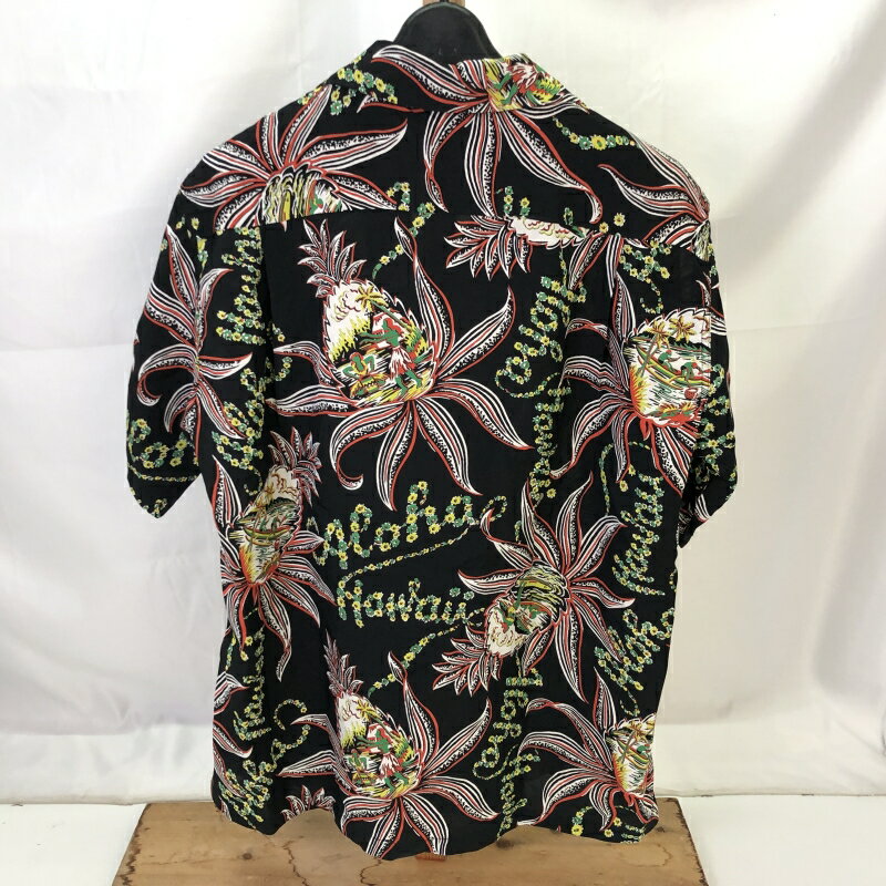 【中古】サンサーフ SUNSURF HAWAIIAN SHIRT ハワイアンシャツ ブラック サイズM メンズ トップス 半袖シャツ レーヨン SS38312 01w00086【結城店】