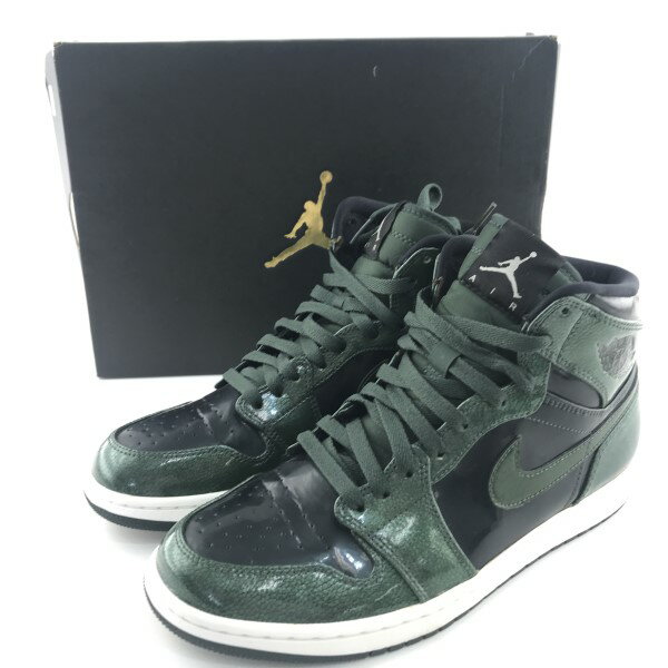 【中古】 ナイキ NIKE エア ジョーダン AIR JORDAN 1 RETRO HIGH エアジョーダン 1 レトロ ハイ ブラック 27.5cm 中国製 メンズ 箱あり スニーカー 332550-300 02w00209 【牛久店】