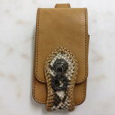 【中古】 ALZUNI アルズニ モバイルケース スマホケース パイソン キャメル 日本製 メンズ 小物 02w01333 【牛久店】