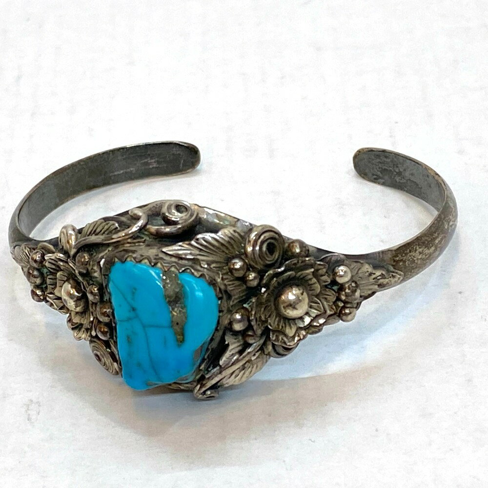 【中古】STERLING SILVER 925 インディアンジュエリー ターコイズ ブレスレット シルバーアクセサリー 03w02084【入間店】