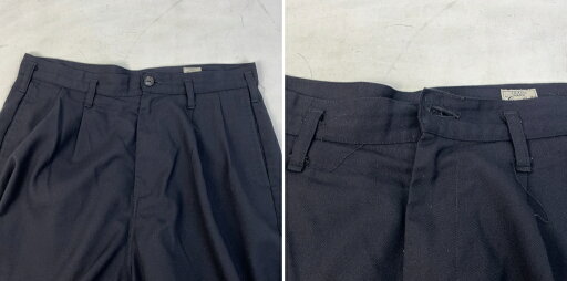 【中古】 ゴールド GOLD SUMMER WOOL WIDE 2TUCK PANTS サマーウールワイド2タックパンツ ブラック サイズL メンズパンツ ウール GL41696 01w-0394 【結城店】
