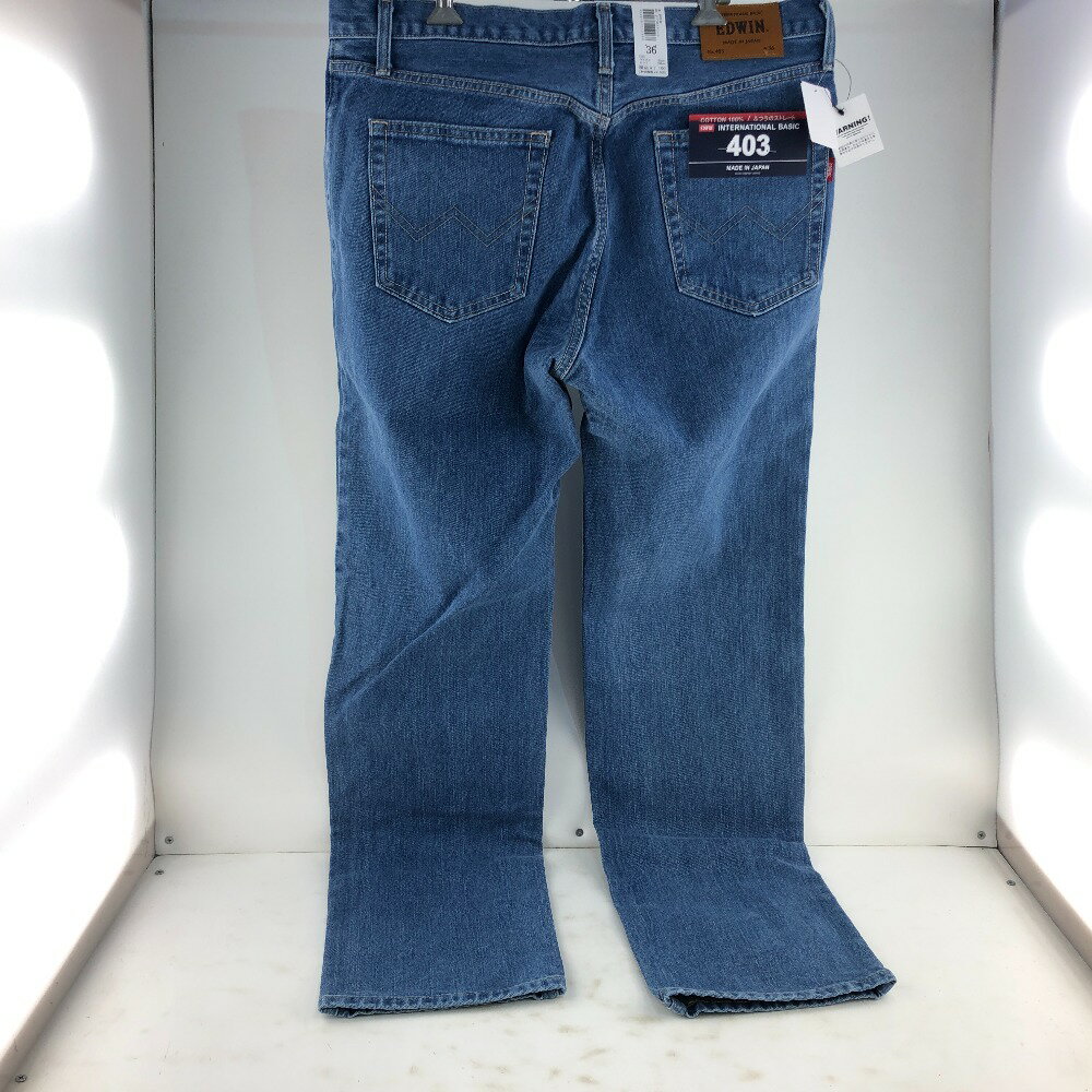 【中古】 エドウィン EDWIN 403 ブルー サイズ36 メンズ ジーパン ジーンズ タグつき デニムパンツ コットン 02w09818 【牛久店】